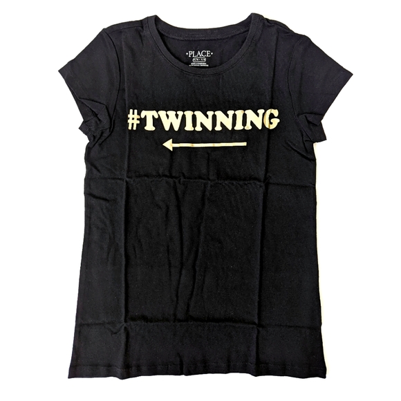 3/$20 Girls Mommy & Me Black T-Shirt Foil "Twinning" Matching Set - Picture 2 of 6